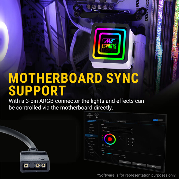 Ant Esports ICE-Infinite ARGB White 240mm CPU Liquid Cooler